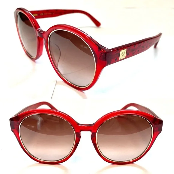 MCM | Accessories | Mcm Round Burgundy Sunglasses | Poshmark display picture 2